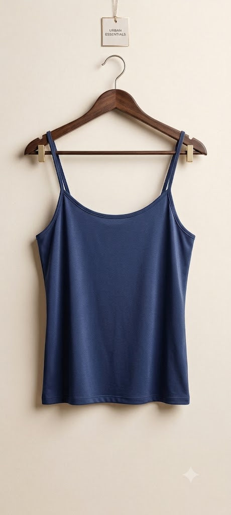 Essential Navy Blue Spaghetti Strap Camisole
