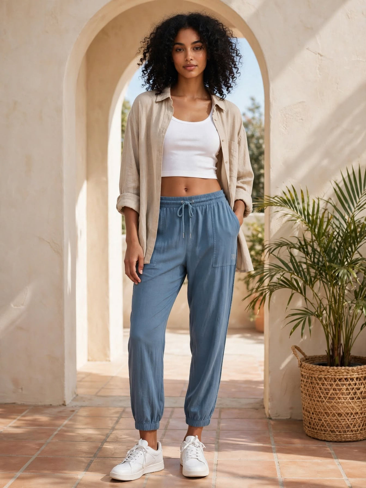 Truworths Naturally You Dusty Blue Relaxed Jogger Pants - Size XL