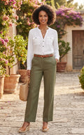Pre-Loved Oasis White Button-Down Blouse - Size XL