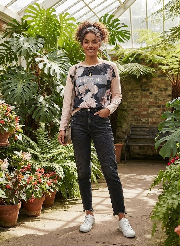 Pre-Loved Edition by Woolworths Floral "Inspire" Graphic Jersey – Size XS