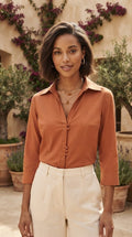 Pre-Loved Daniel Hechter 100% Cotton Blouse - Size 32