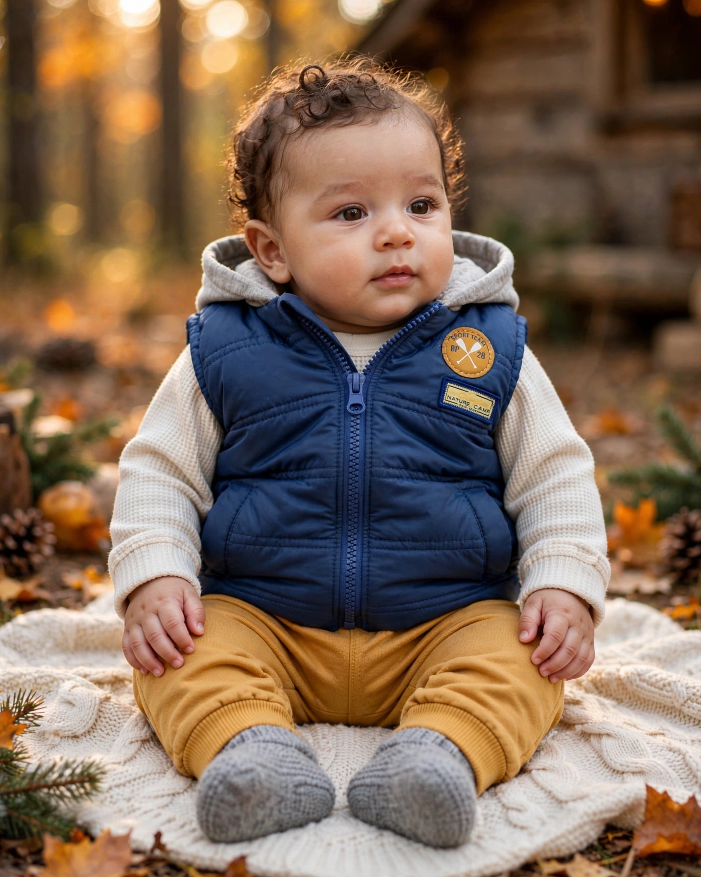 Ackermans Baby Boys Blue Gilet Body Warmer Puffer Vest - Size 3 to 6 Months