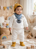 White Polar Bear Sherpa 2-Piece Set - Fluffy Sweater & Jogger Pants | 6-12 Month