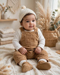 Woolies Babes Camel Corduroy Dungaree Overalls - 0-3 Months
