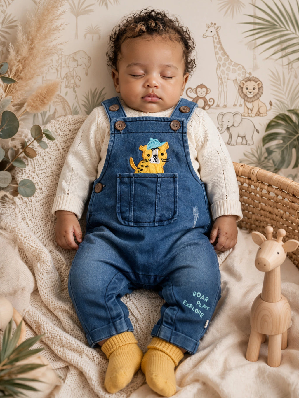 Woolies Babes Baby Denim Dungaree Overalls 0-3 Months