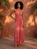 Dusty Coral Multiway Infinity Gown - Size Small