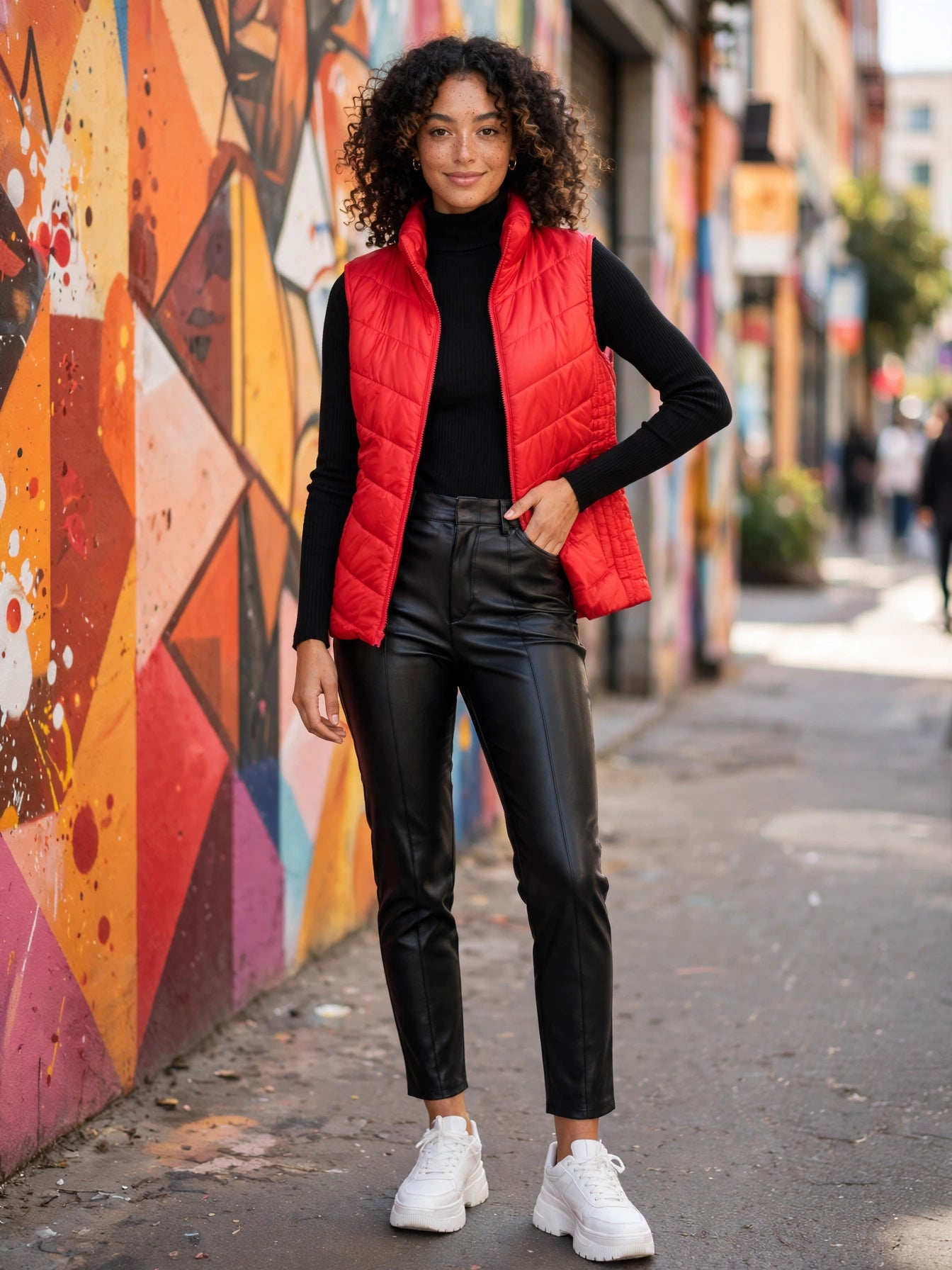 Red Tango Puffer Vest - Size 40