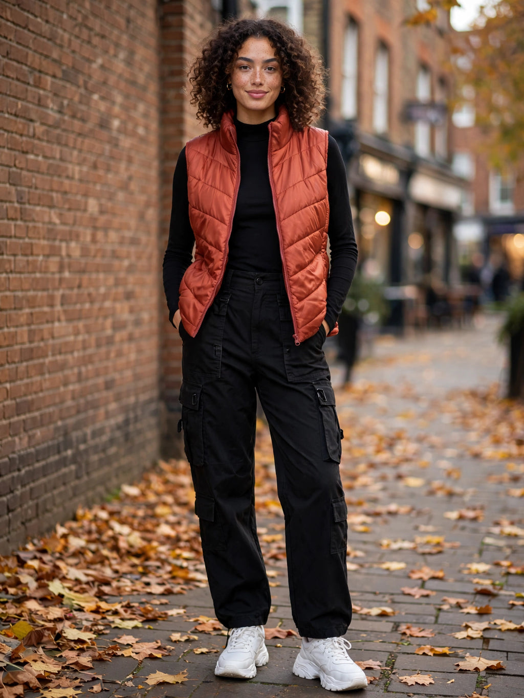 Burnt Orange Tango Puffer Vest - Size 40