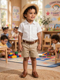 Ackermans Waga Dude Boys White Short-Sleeve Shirt - Size 3 to 4 Years