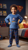 Superman Royal Blue Fleece Pajama Set - Size 4 to 5 Years