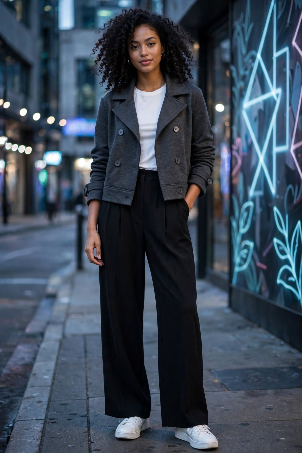 Mr Price Insync Charcoal Grey Cropped Jacket - Size 2XL