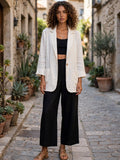 Cream Boxy Resort Blazer - Size Medium