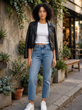Tango High-Waisted Relaxed Straight Leg Jeans - Size 38