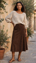 Woolworths Beige Chunky Knit Slouchy Sweater - Size Medium