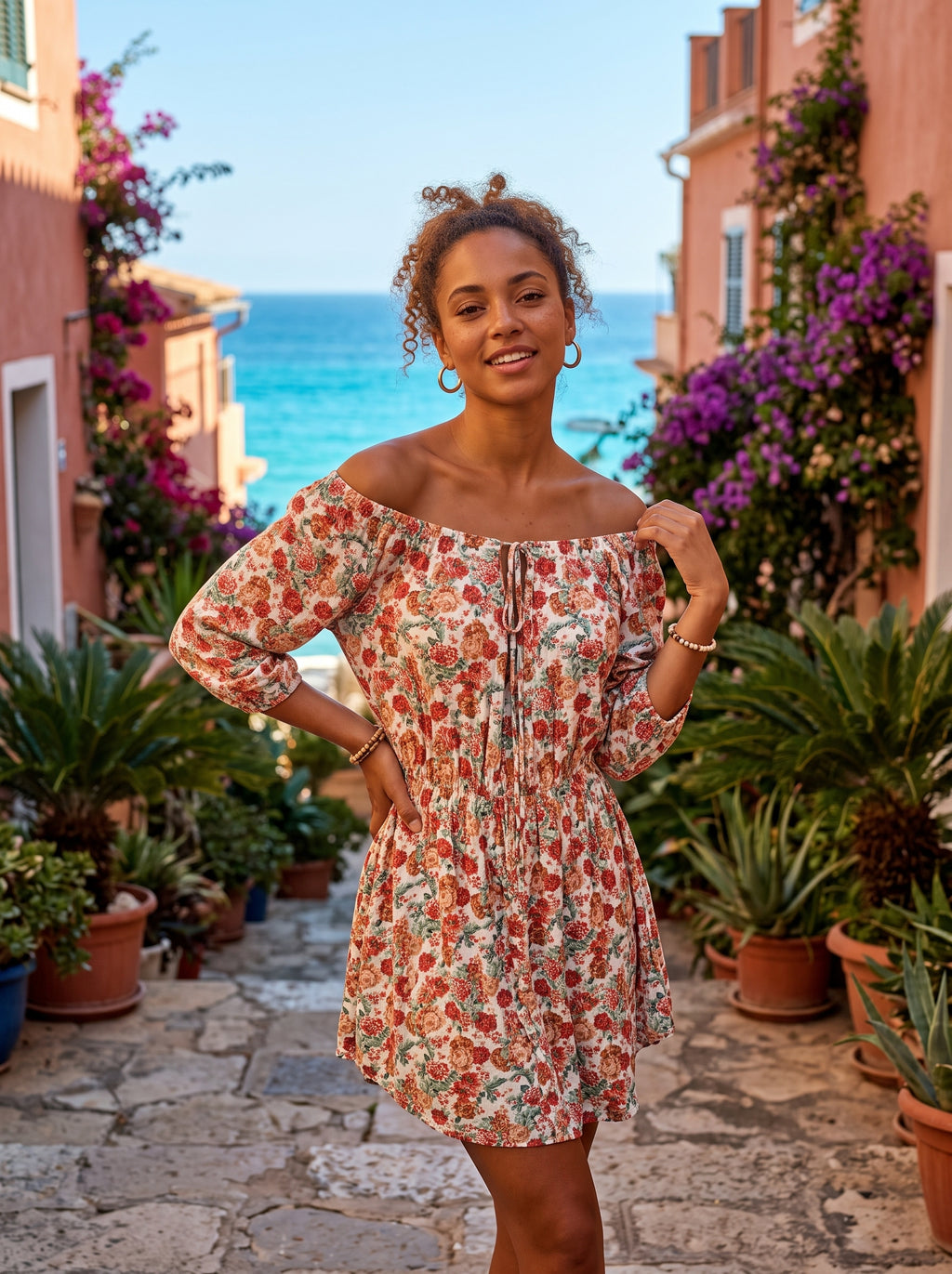 Floral Off-the-Shoulder Mini Dress – Size Small