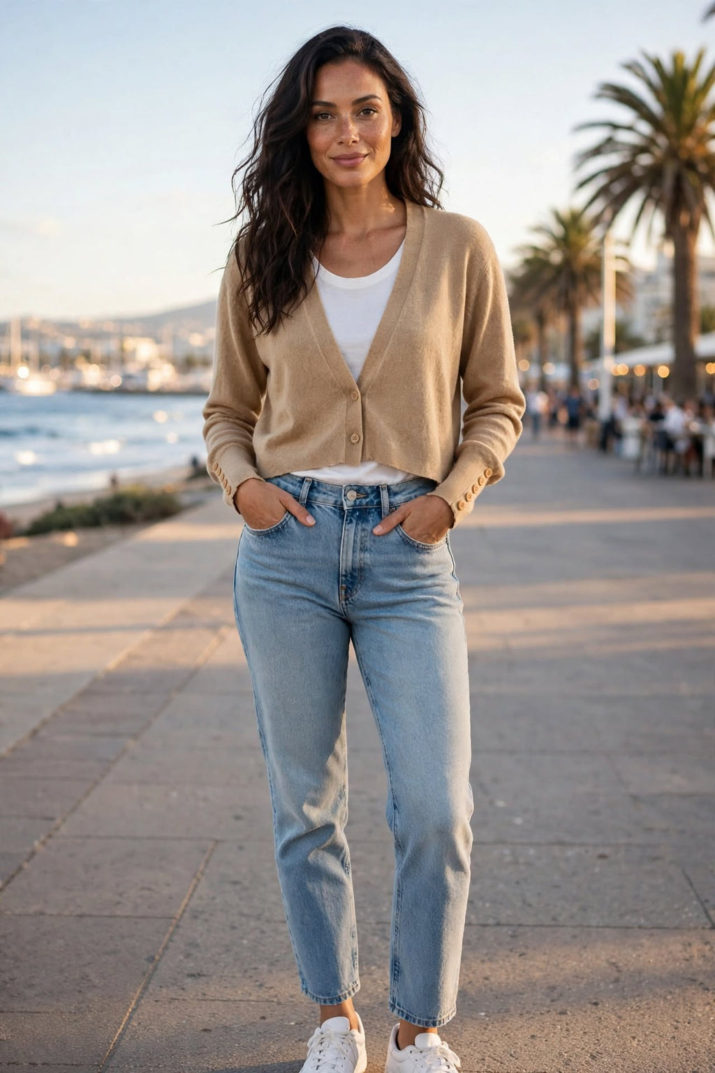 Woolworths Camel Cropped Cardigan - Size XL