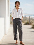 Queenspark Charcoal Grey Utility Cargo Pants - Size 36