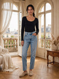 REAL Basics by Pick 'n Pay Black Scoop Neck Long Sleeve Blouse - Size XL