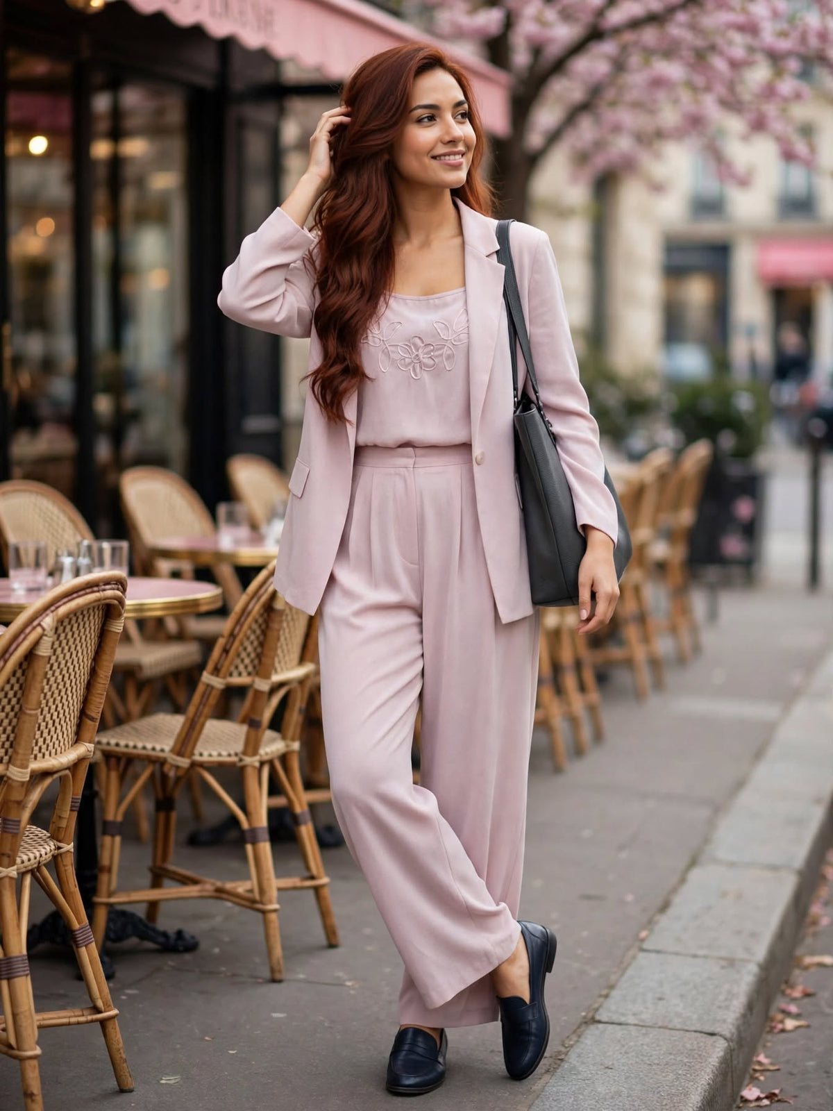 Miladys Pale Dusky Pink 3-Piece Suit  - Size 12