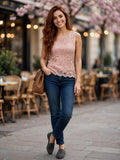 Massumi Blush Pink Sleeveless Blouse - Size 8 / 32