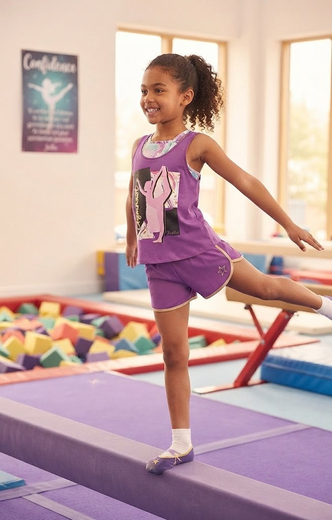 Pre-loved Justice Gymnast Graphic Tank Top - Girls Size 12-14