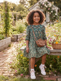 Pre-Loved Woolworths Floral Tiered Cotton Dress – Girls Size 8-9 Years