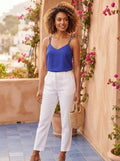 Free 2BU Women's Sleeveless Blouse - Blue, Size 32, Excellent Condition