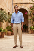 Classic Men's Tailored Chinos - Size 36 | 100% Premium Cotton - Excellent Condition