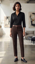 Woolworths Black 3/4 Sleeve Button-Down Blouse – Size 14 / 38