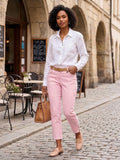Queenspark Denim Pink Cropped Jeans - Size 38 - Pre-Loved Excellent Condition