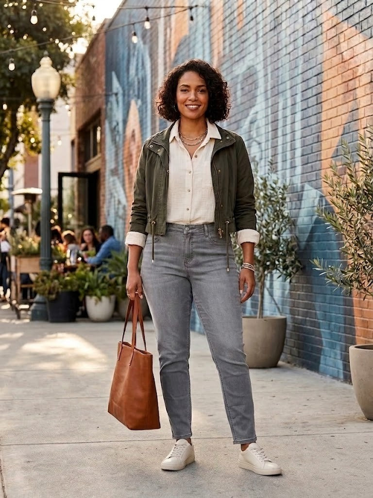 Premium Mid-Rise Skinny Jeans – Timeless Grey, Size 38