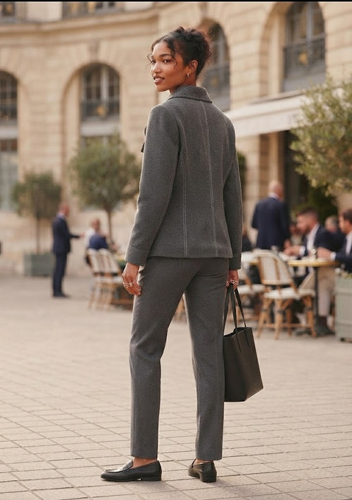 The Platinum Label Pre-Loved Grey Blazer - Size 36