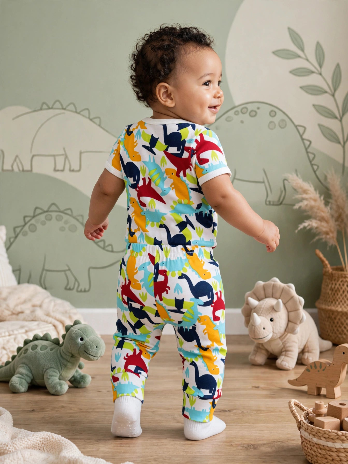 Jet Star Dinosaur Babygrow & Pants Set 100% Cotton | 3 to 6 Months