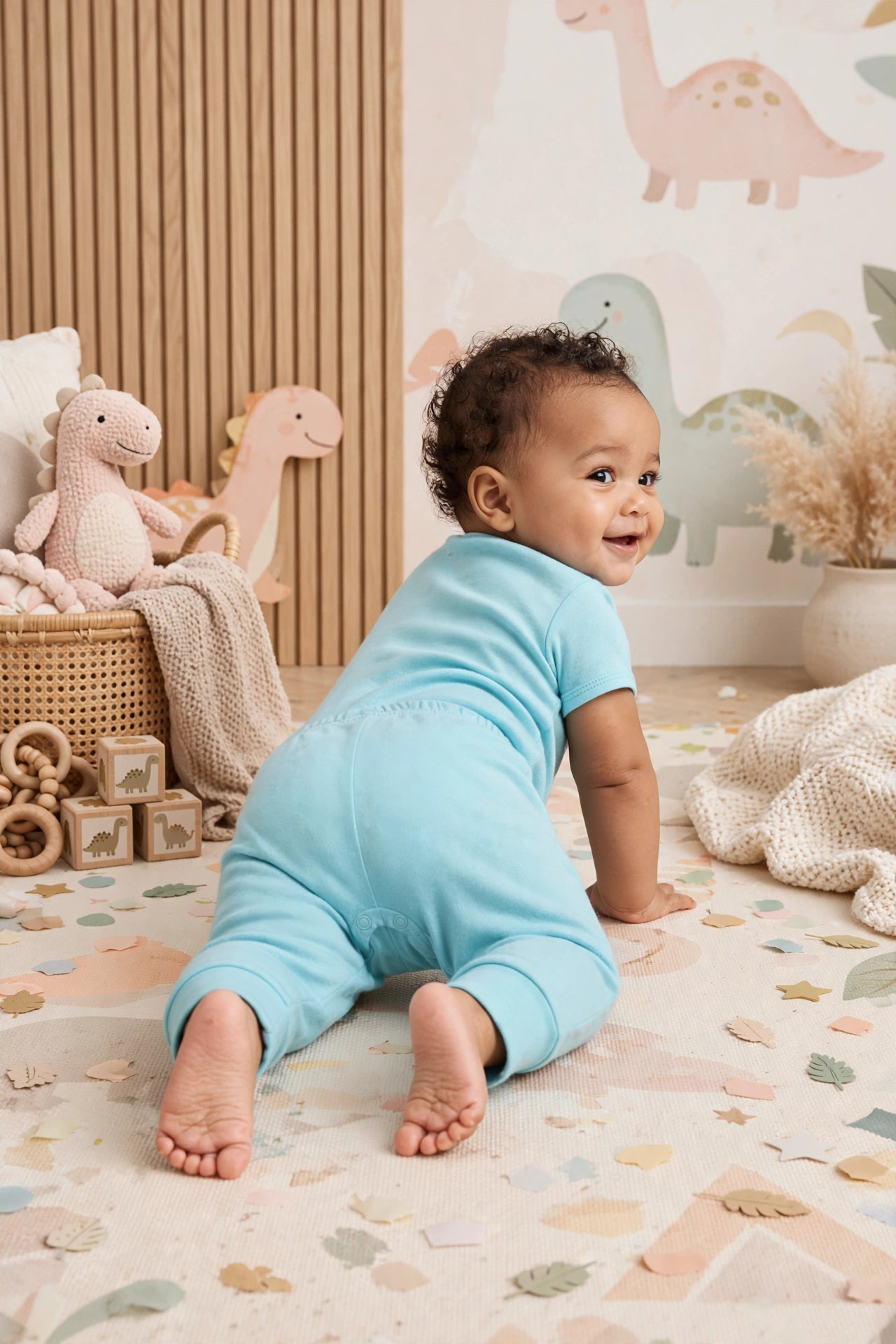 Jet Star Baby "I'm A Big Deal" Dino Bodysuit + Pants Set - 100% Cotton | 3 to 6 Months