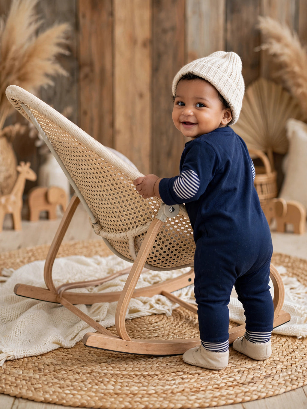 Hartedief Navy "Pappa se Seun" Babygrow / Sleepsuit - 6 to 12 Months