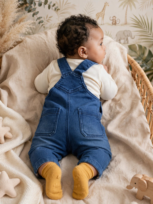 Woolies Babes Baby Denim Dungaree Overalls 0-3 Months