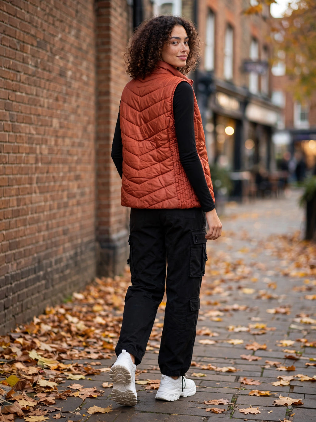 Burnt Orange Tango Puffer Vest - Size 40