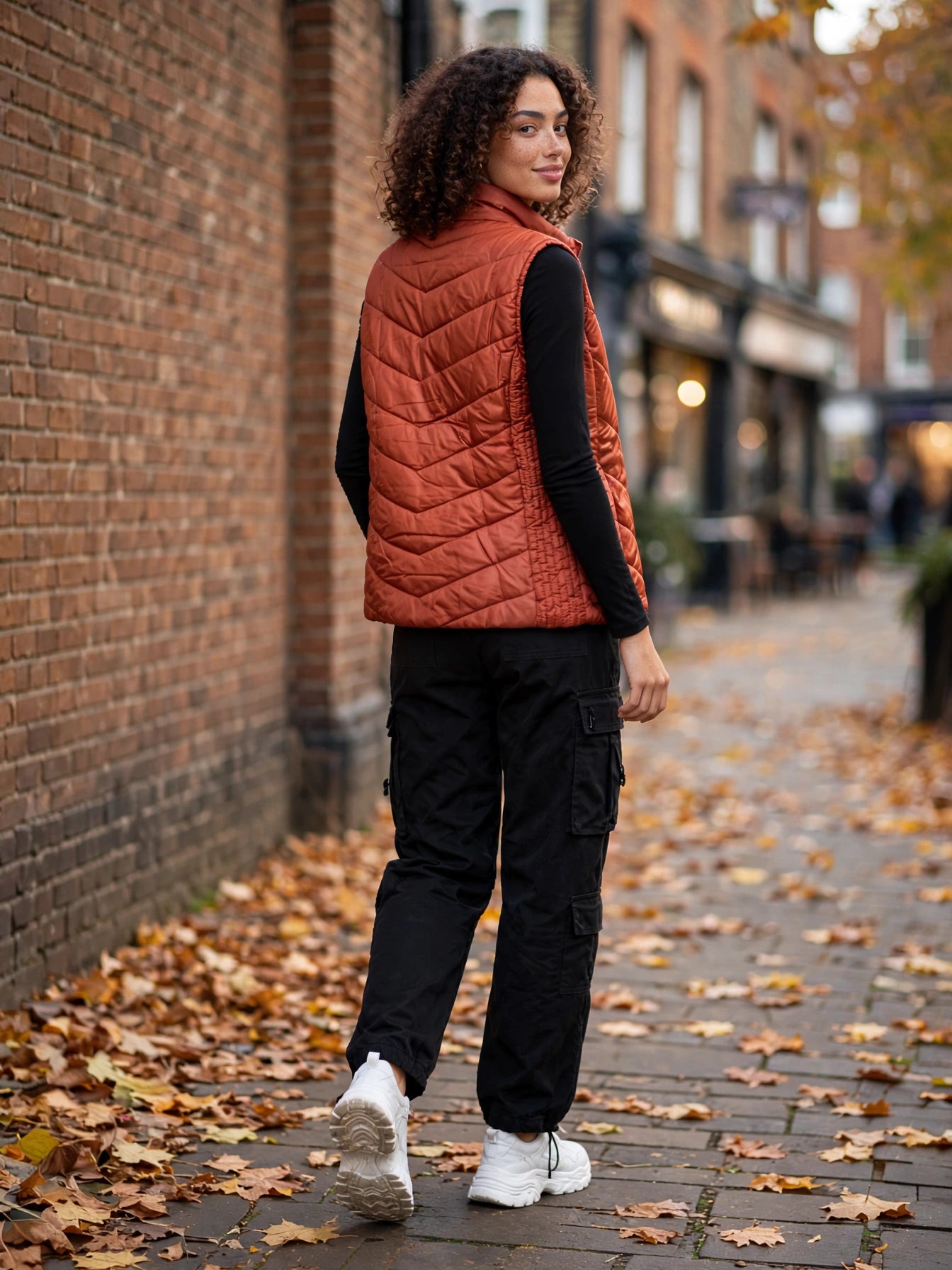 Burnt Orange Tango Puffer Vest - Size 40
