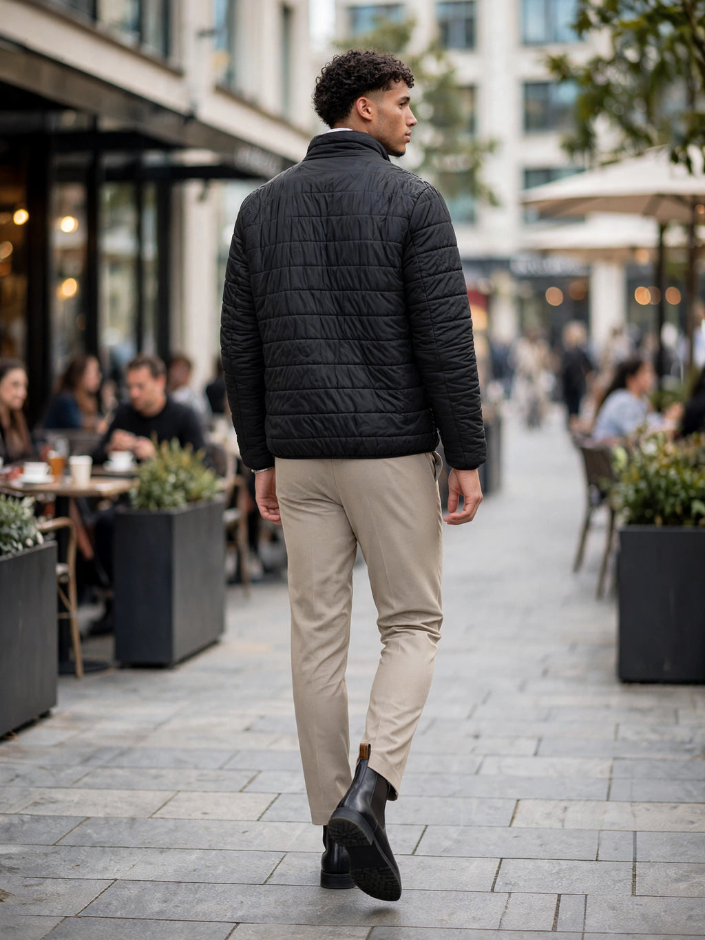 Men's Black Originals Quilted Puffer Jacket - Size Small