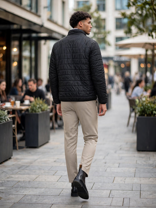 Men's Black Originals Quilted Puffer Jacket - Size Small