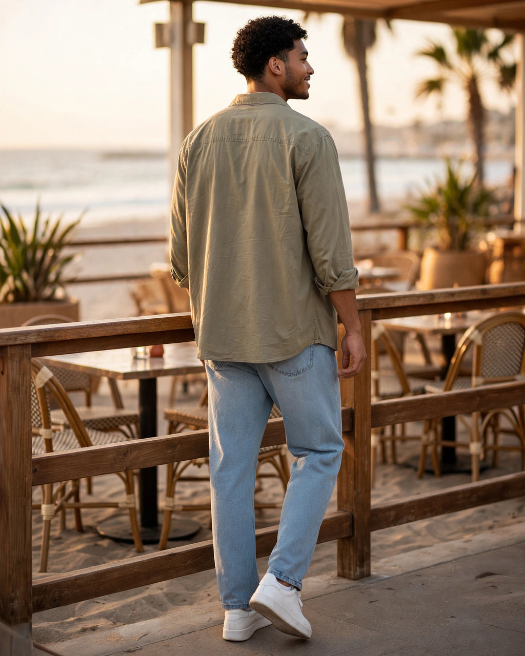 Men's Khaki Long Sleeve Woolworths Utility Shirt -  Size 3XL