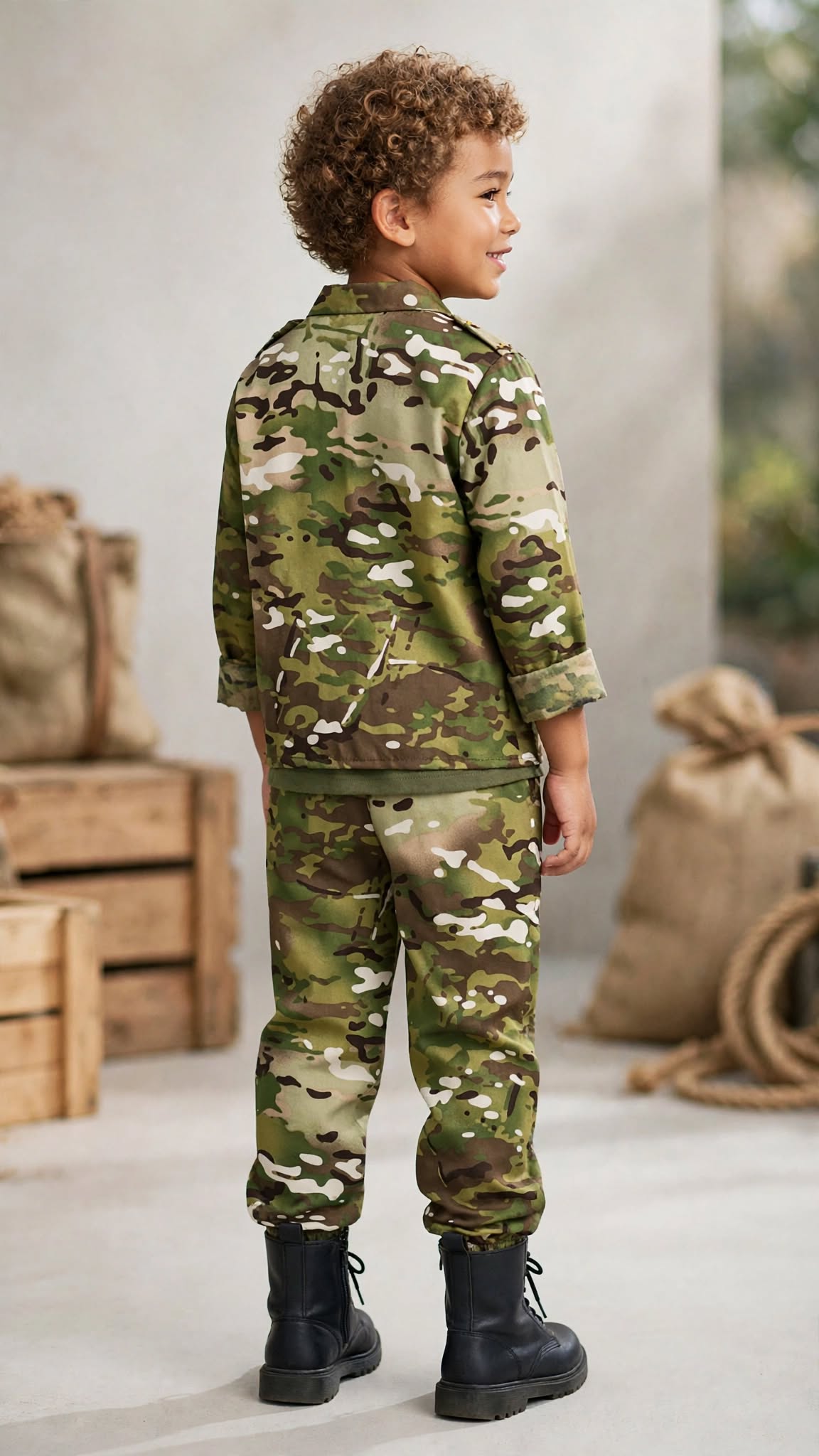 Kids Camo Shirt & Pants Adventure Set - Size 5 to 6 Years