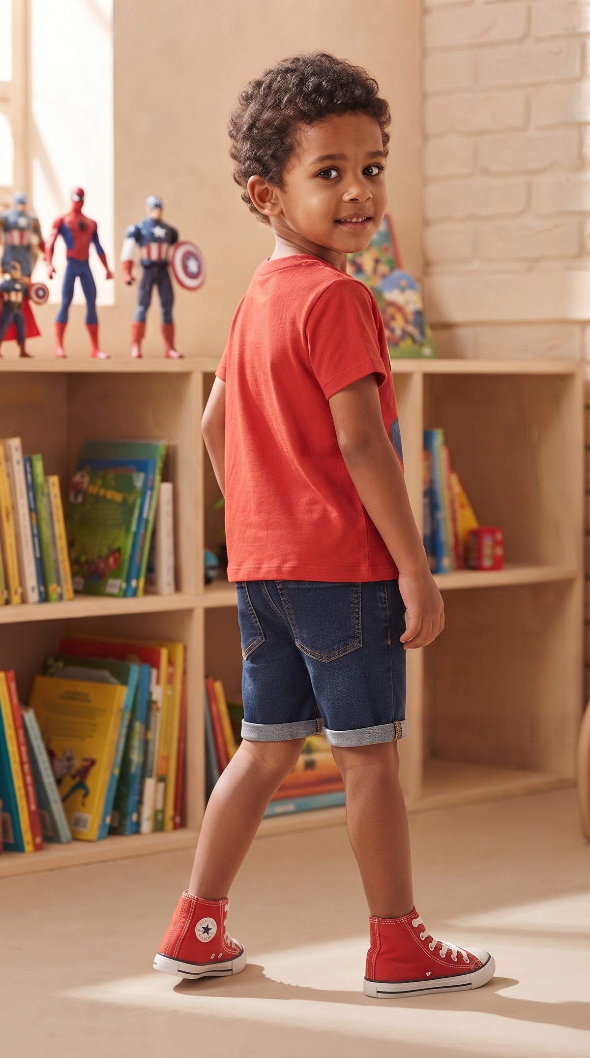 Marvel Spider-Man Red T-Shirt - Size 4 to 5 Years