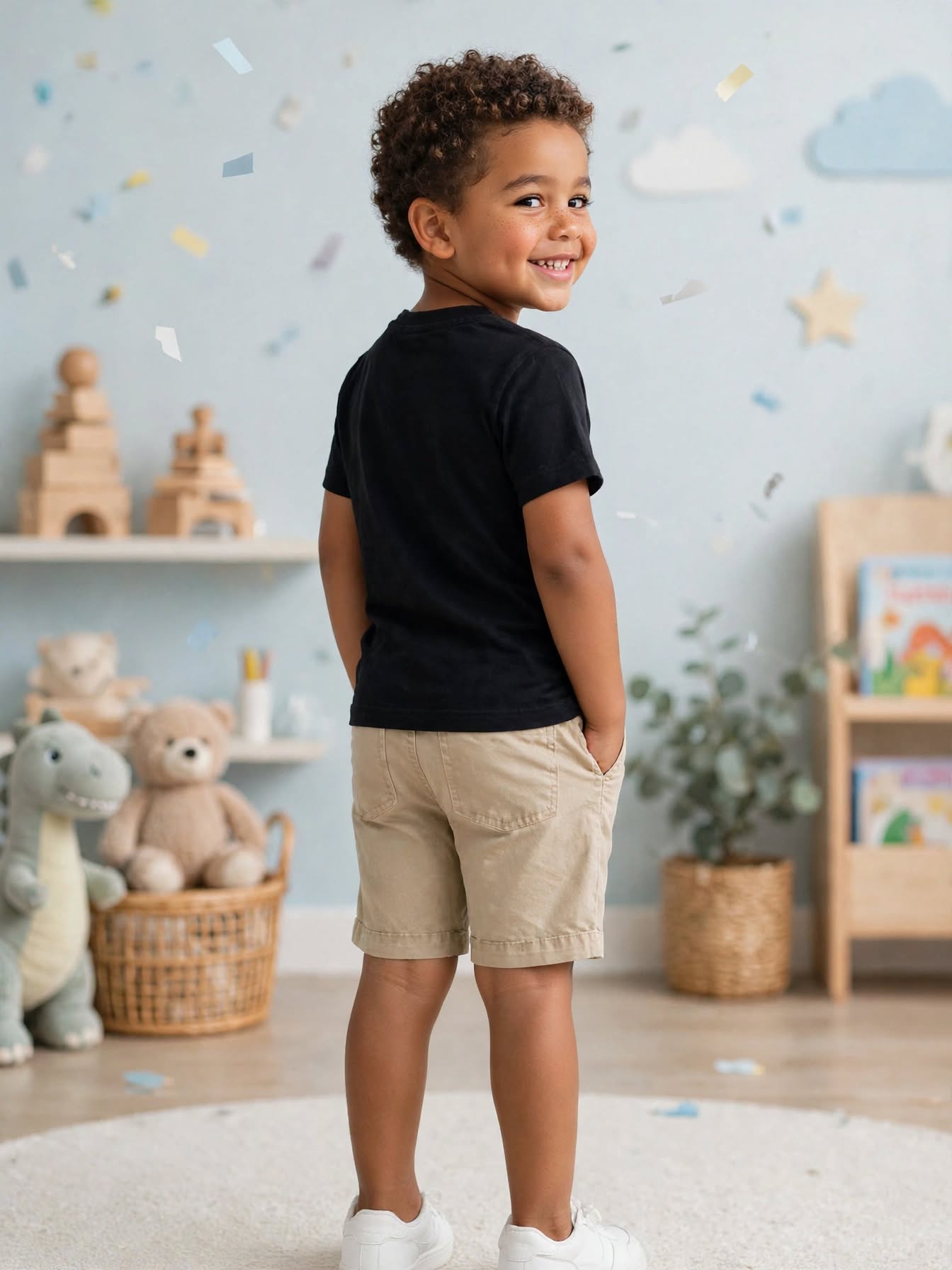 Black "Promoted to Big Brother" T-Shirt - Size 4 to 5 Years