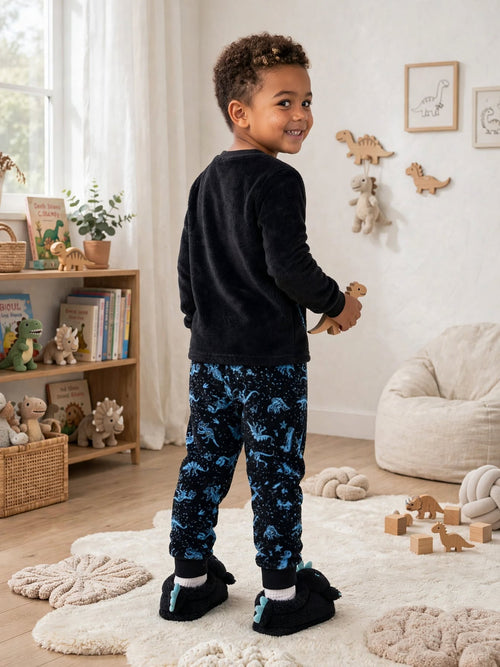 Ackermans Waga Dude Black & Blue Dino Skeleton Pajama Set - Size 4 to 5 Years