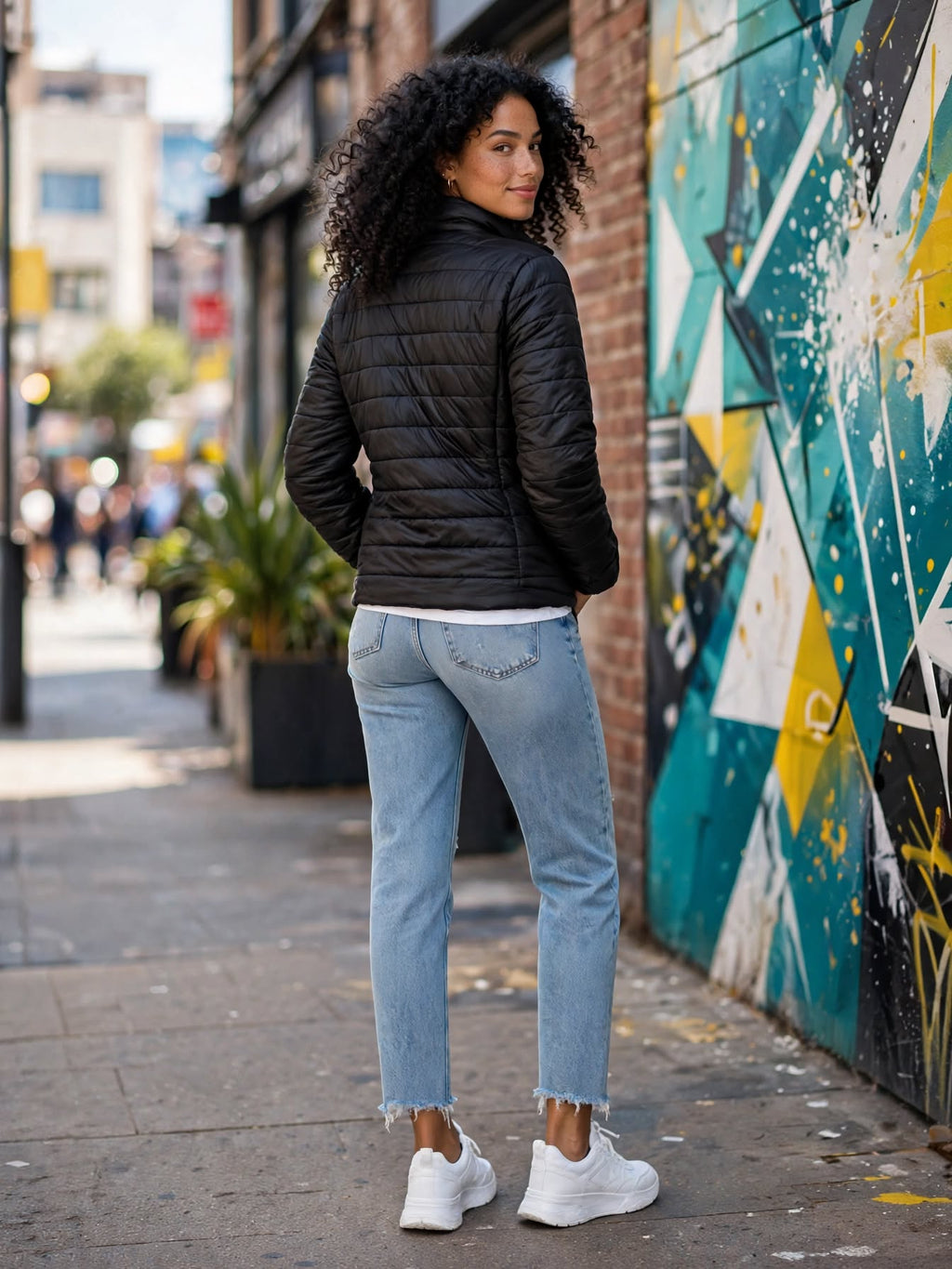 Black Quilted Lightweight Puffer Jacket - Size 3XL