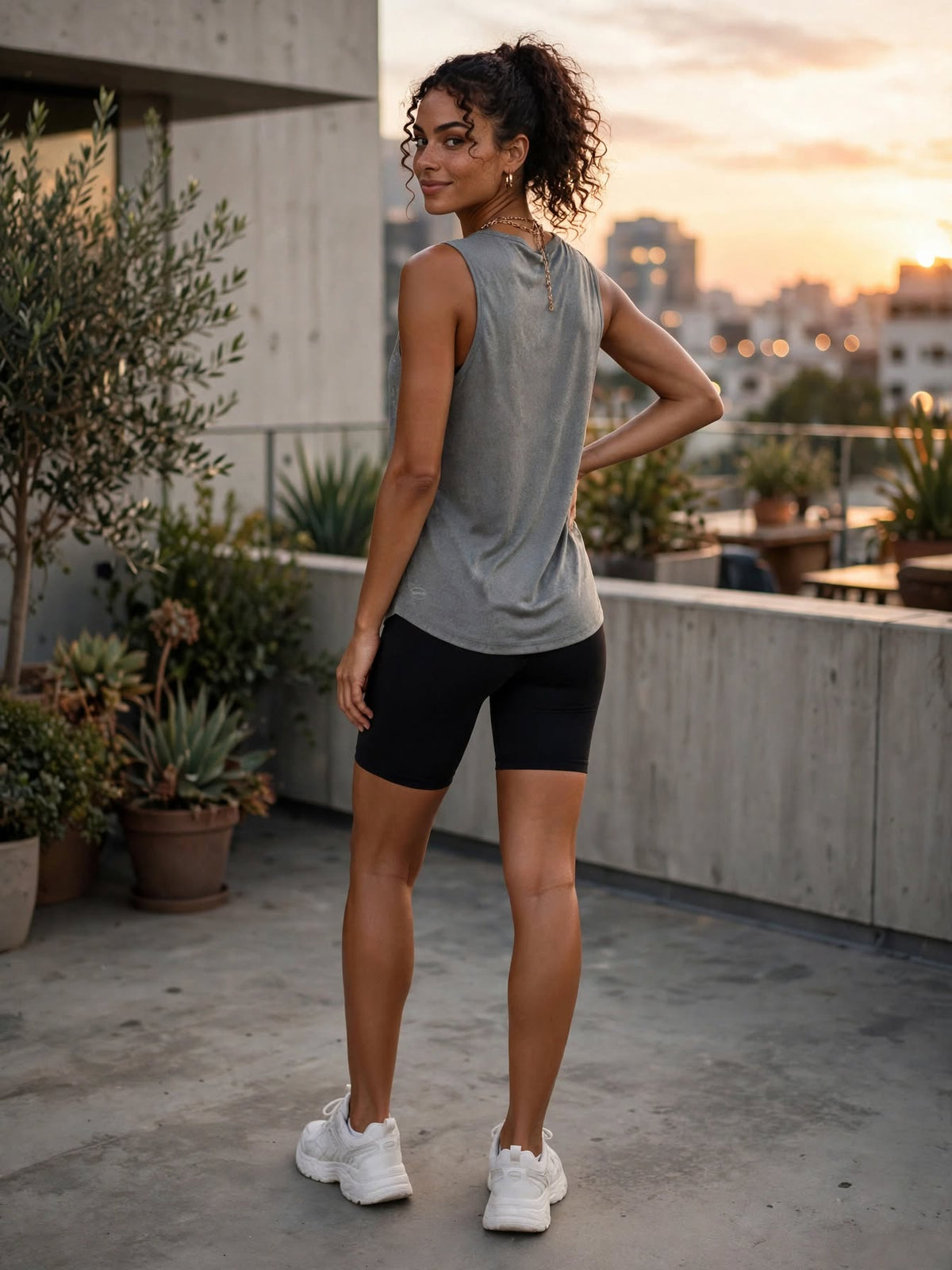 "START MOVING" TS Active Grey Tank Vest - Size Medium