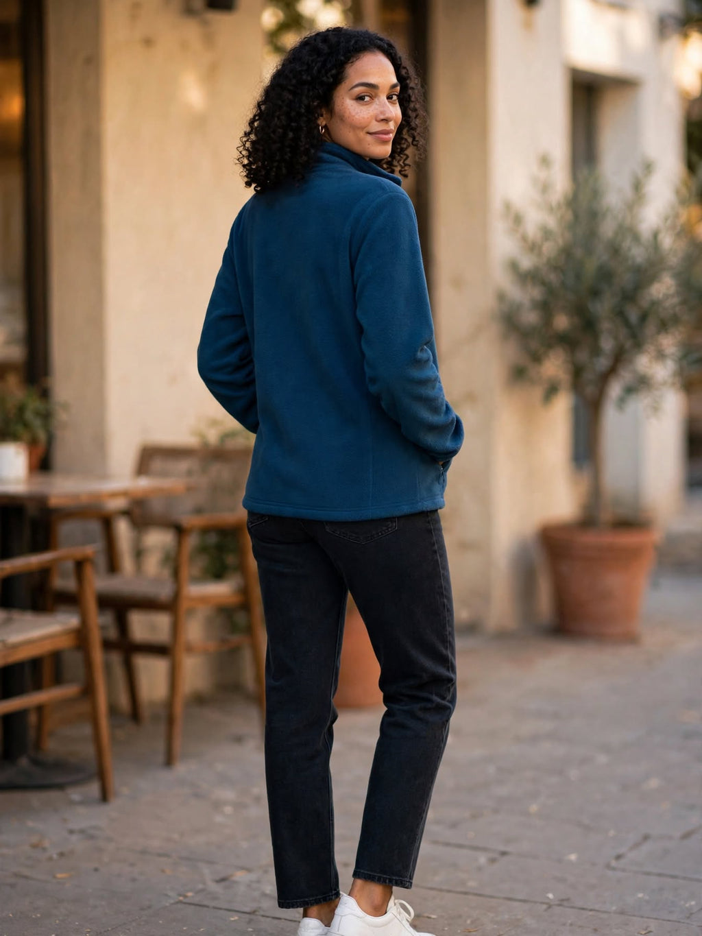 Edgars Merien Hall Blue Fleece Zip-Up Jacket - Size 18