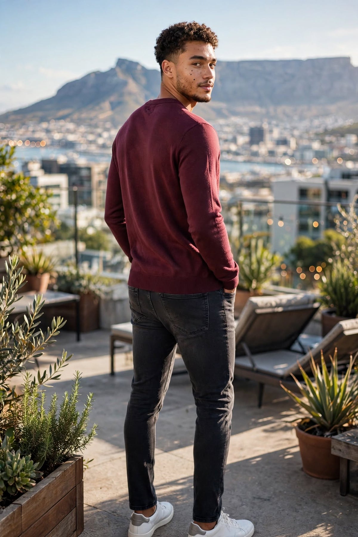 Oakridge Burgundy Crew Neck Jersey - Size Medium