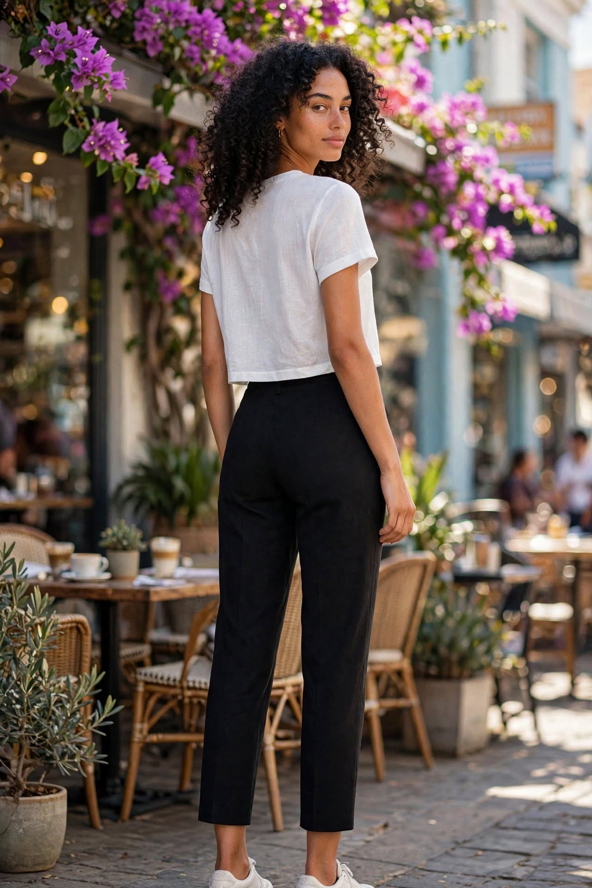 Woolworths Black Straight-Leg Trousers - Size 13